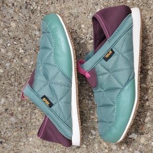 Teva Ember Moc Slip On Sneakers Quilted Green Purple Youth 3